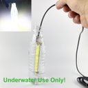 DC12V 30W 3500Lumens COB LED Underwater Fishing Light Compact Submersible Fish Finder Lamp with 5M Cable