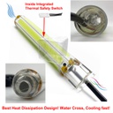 DC12V 50W 6000Lumens COB LED Underwater Fishing Light Compact Submersible Fish Finder Lamp with 5M Cable