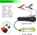 DC12V 18W/45W Aluminum LED Fish Submersible Underwater Fishing Light