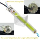 DC12V 30W 3500Lumens COB LED Underwater Fishing Light Compact Submersible Fish Finder Lamp with 5M Cable