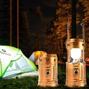 Portable LED Camping Lantern Waterproof Solar USB Rechargeable LED Flashlight Emergency Fishing Light