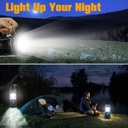 Portable LED Camping Lantern Waterproof Solar USB Rechargeable LED Flashlight Emergency Fishing Light