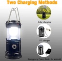 Portable LED Camping Lantern Waterproof Solar USB Rechargeable LED Flashlight Emergency Fishing Light