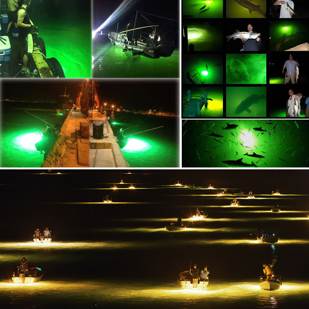 12-24V Green LED Underwater Fishing Light