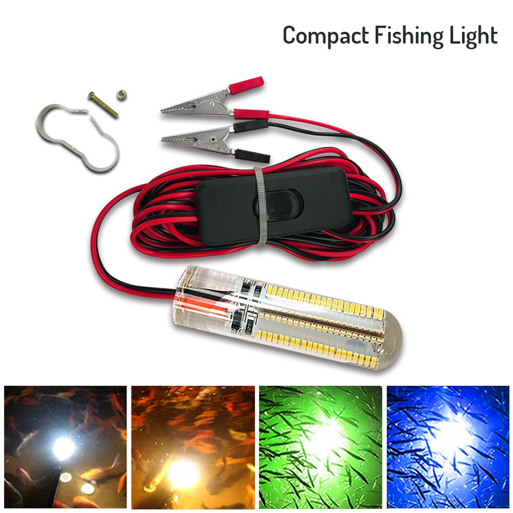 LED Underwater Fishing Light - Compact with Switch