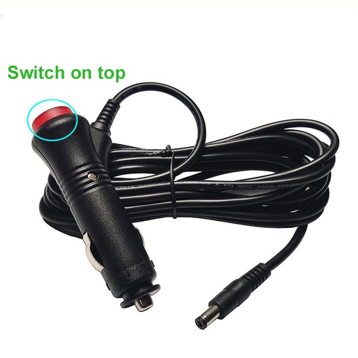 Cigarette Lighter Plug to DC5.5*2.1MM Connector 5A 2M